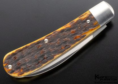 Tony Bose Custom Knife Jigged Bone Swayback with Federal Shield Slip Joint - Image 5