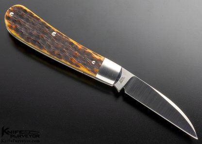 Tony Bose Custom Knife Jigged Bone Swayback with Federal Shield Slip Joint - Image 3
