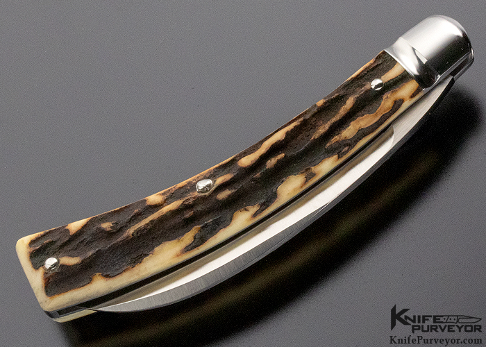 Tony Bose Custom Knife NKCA "Pruner" Stag Slip Joint - Image 8