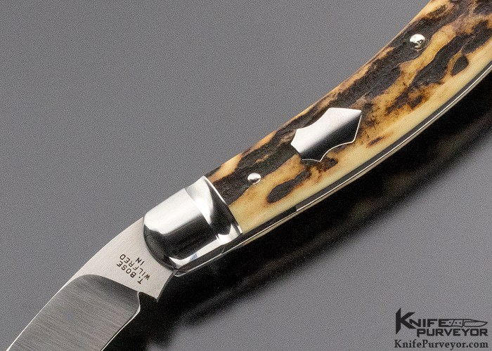 Tony Bose Custom Knife NKCA "Pruner" Stag Slip Joint - Image 2