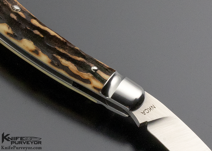 Tony Bose Custom Knife NKCA "Pruner" Stag Slip Joint - Image 4