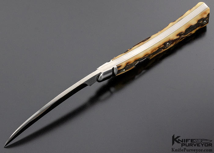 Tony Bose Custom Knife NKCA "Pruner" Stag Slip Joint - Image 5