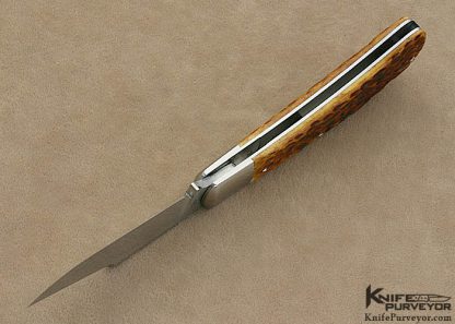 Tony Bose Custom Knife Jigged Bone with Federal Shield "Lanny's Clip" with Federal Shield Slip Joint - Image 7