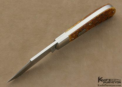 Tony Bose Custom Knife Jigged Bone with Federal Shield "Lanny's Clip" with Federal Shield Slip Joint - Image 6