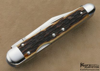 Tony Bose Custom Knife Remington Bone Lock Back Whittler #5 - Image 4