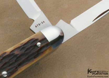 Tony Bose Custom Knife Remington Bone Lock Back Whittler #5 - Image 5