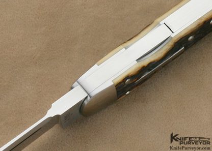 Tony Bose Custom Knife Remington Bone Lock Back Whittler #5 - Image 7