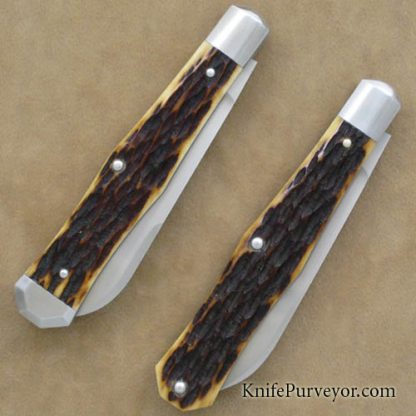 Tony Bose Custom Knives Pair of Number 4  Remington Bone Coffin Jacks - Image 2
