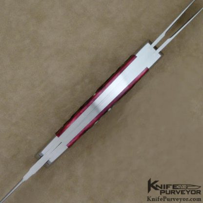 Tony Bose Custom Knife Red Jigged Bone Case 43 Pattern Split Backspring Humpback Whittler - Image 5