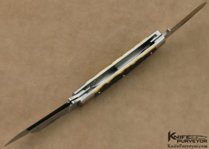 Tony Bose Custom Knife 3 Blade 4" Stockman Slipjoint with Remington Jigged Bone with 14Kt Gold Double Bomb Shield - Image 7
