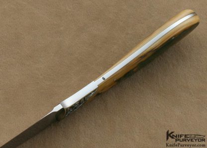 Dwight Towell Custom Knife Engraved Green Mammoth Gent's Fixed Blade - Image 5