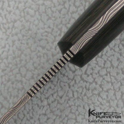 Trace Rinaldi Custom Knife Carbonfiber & Tom Ferry Damascus Tactical Kitchen Knife - Image 4