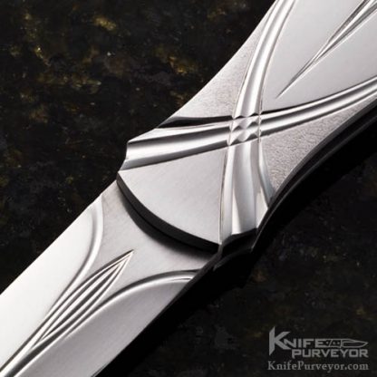 William Tuch Custom Knife Fluted Lockback Dagger - Image 2