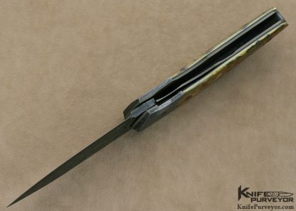 Uli Hennicke' Custom Knife  Damascus "Jungle Queen" Linerlock - Image 8