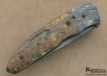 Uli Hennicke' Custom Knife  Damascus "Jungle Queen" Linerlock - Image 3