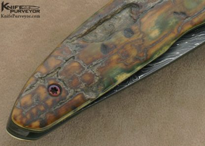 Uli Hennicke' Custom Knife  Damascus "Jungle Queen" Linerlock - Image 5