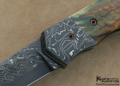 Uli Hennicke' Custom Knife  Damascus "Jungle Queen" Linerlock - Image 2