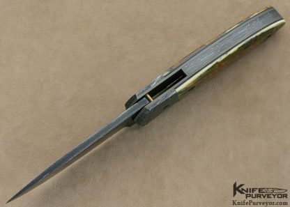 Uli Hennicke' Custom Knife  Damascus "Jungle Queen" Linerlock - Image 6