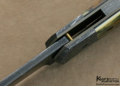 Uli Hennicke' Custom Knife  Damascus "Jungle Queen" Linerlock - Image 7