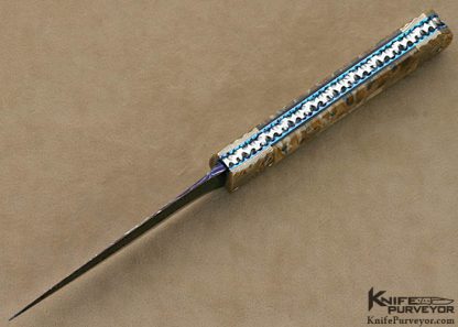 Rainy Vallotton Custom Knives Mokume Double Action Automatic Linerlock - Image 4