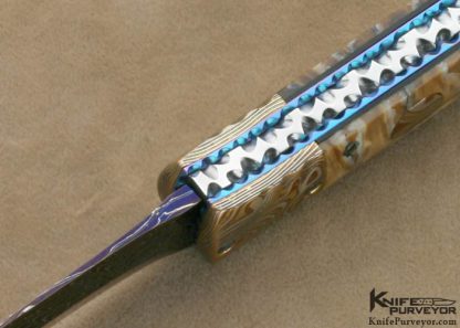 Rainy Vallotton Custom Knives Mokume Double Action Automatic Linerlock - Image 5