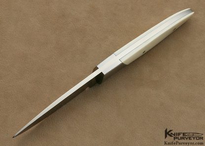 Van Barnett Custom Knife Pre-ban Elephant Ivory Bird and Trout Knife - Image 5