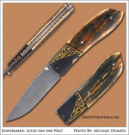 Louis van der Walt's Custom Knife: Engraved  Linerlock