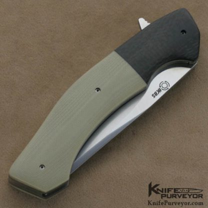 Andre van Heerden Custom Knives IKBS Flipper G-10 & Carbon Fiber Linerlock - Image 3