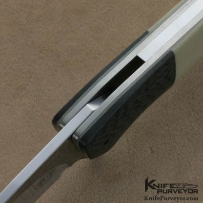 Andre van Heerden Custom Knives IKBS Flipper G-10 & Carbon Fiber Linerlock - Image 4