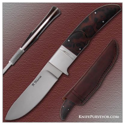 Ricardo Velarde's Custom Knife: Desert Ironwood Integral Semi Skinner