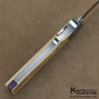 Butch Vallotton Custom Knives Mammoth Ivory Viper OTF Automatic - Image 4