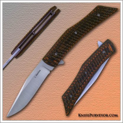 Les Voorhies Custom Knife: IKBS Fluted Tiger G-10 Flipper
