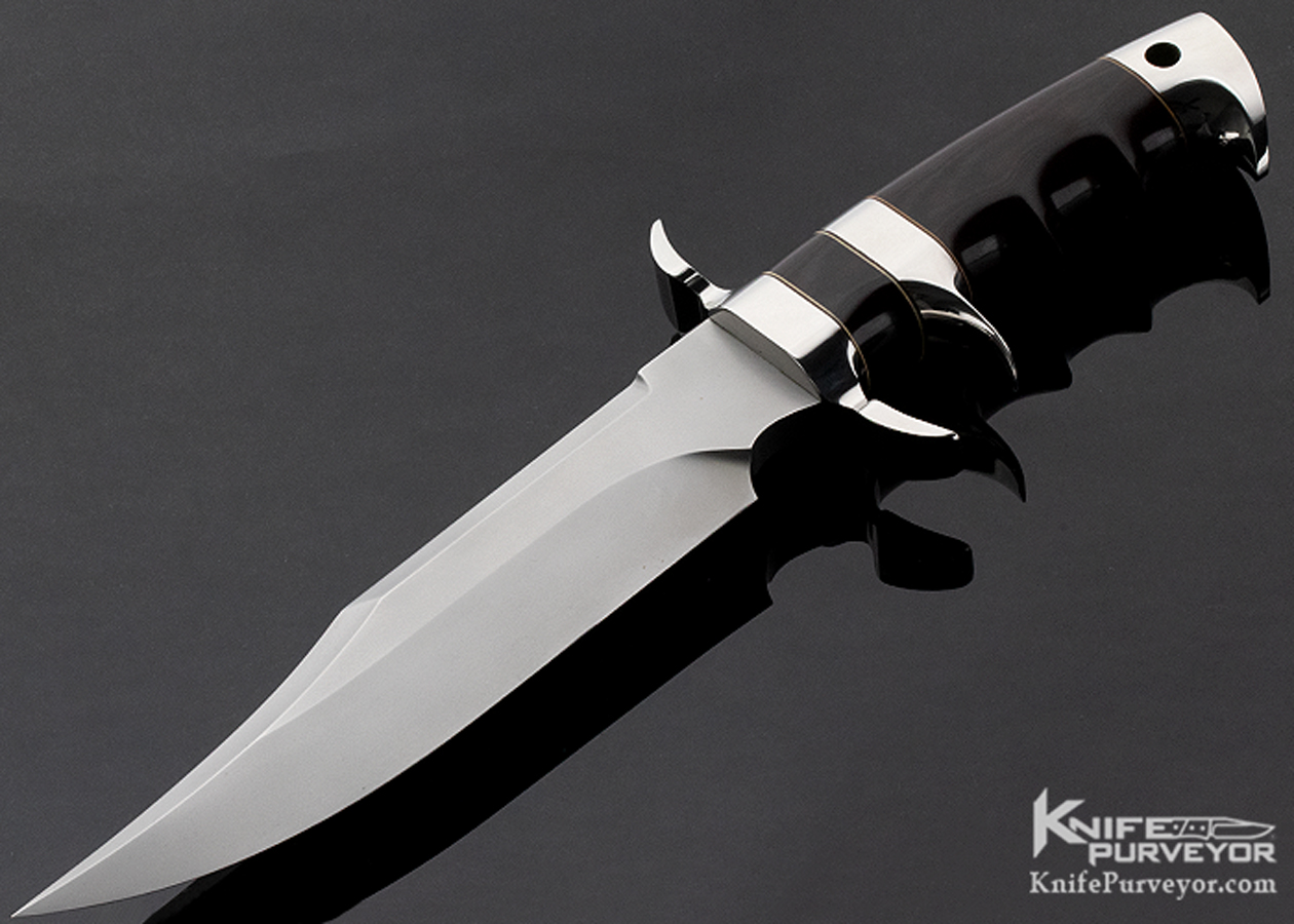 W. W. Cronk Custom Knife Burgundy Micarta Sub-Hilt Bowie 18309