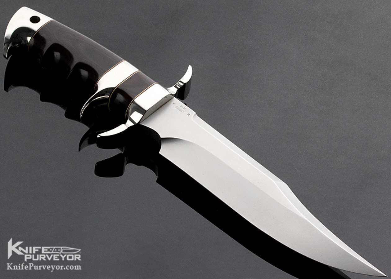 W. W. Cronk Custom Knife Burgundy Micarta Sub-Hilt Bowie - Image 3