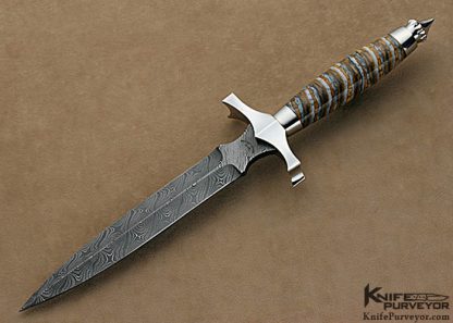W.C. Johnson Custom Knives Damascus  Dagger