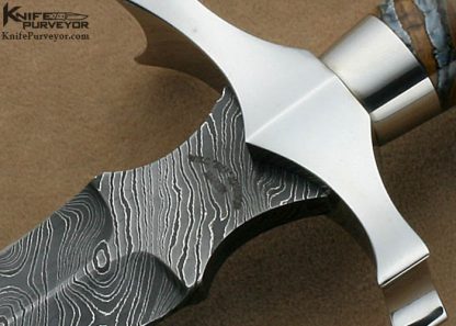 W.C. Johnson Custom Knives Damascus  Dagger - Image 2