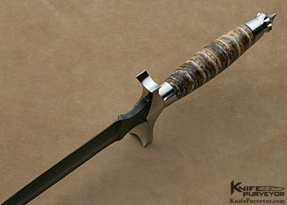 W.C. Johnson Custom Knives Damascus  Dagger - Image 3