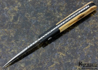 W.D. Pease Custom Knife Black G10 lockback - Image 4
