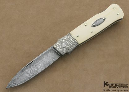 W.D. Pease Custom Knife  Damascus Lockback Dagger