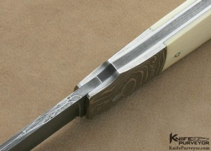 W.D. Pease Custom Knife  Damascus Lockback Dagger - Image 6