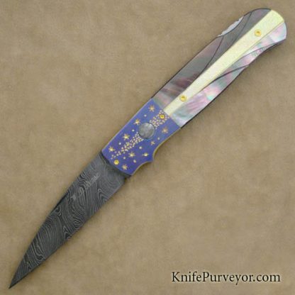 W.D. Pease Custom Knife Meteorite Motif Linerlock