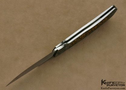 W.D. Pease Custom Knives Big Horn Sheep Horn Interframe Lockback Engraved by Aldo Rizzini - Image 9