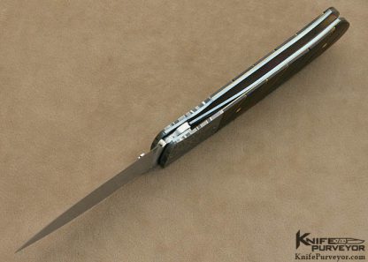W.D. Pease Custom Knife Exotic Material & Robert Eggerling Mosaic Damascus Linerlock - Image 7