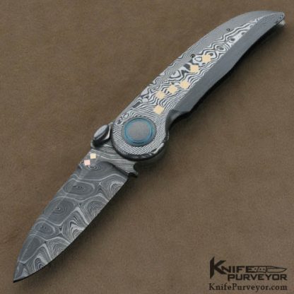 Michael Walker Custom Knives Damasteel Damascus Blade Lock