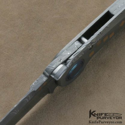 Michael Walker Custom Knives Damasteel Damascus Blade Lock - Image 6