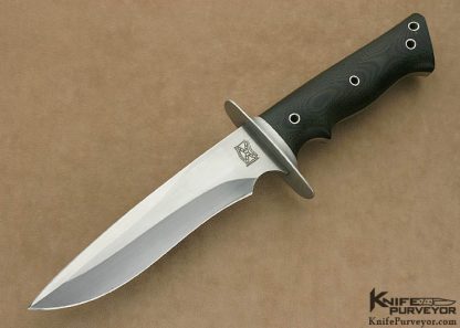Walter Brend Custom Knife Black Micarta & D-2 Steel Fighter