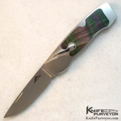 Warren Osborne Custom Knife Blacklip Tahitian Pearl Interframe Lever Lock #001