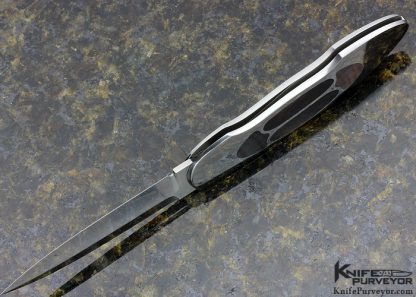 Warren Osborne Custom Knife Multi Interframe Black Lip Tahitian Pearl  Lockback - Image 5