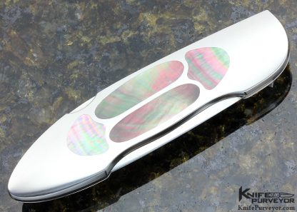 Warren Osborne Custom Knife Multi Interframe Black Lip Tahitian Pearl  Lockback - Image 3