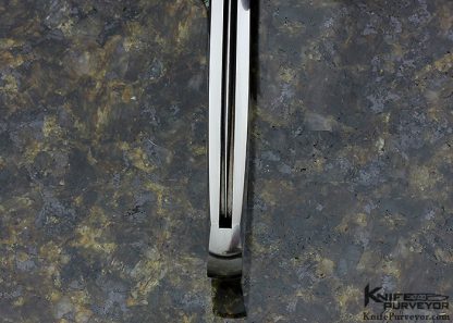Warren Osborne Custom Knife Gold Lip Pearl and Black Lip Tahitian Pearl Shell and Damascus Dagger - Image 6